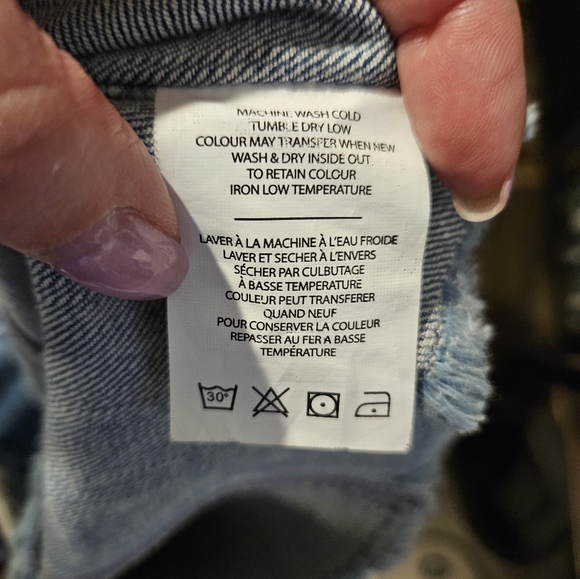 Bootlegger cropped denim jacket - size Large - Picture 4 of 5